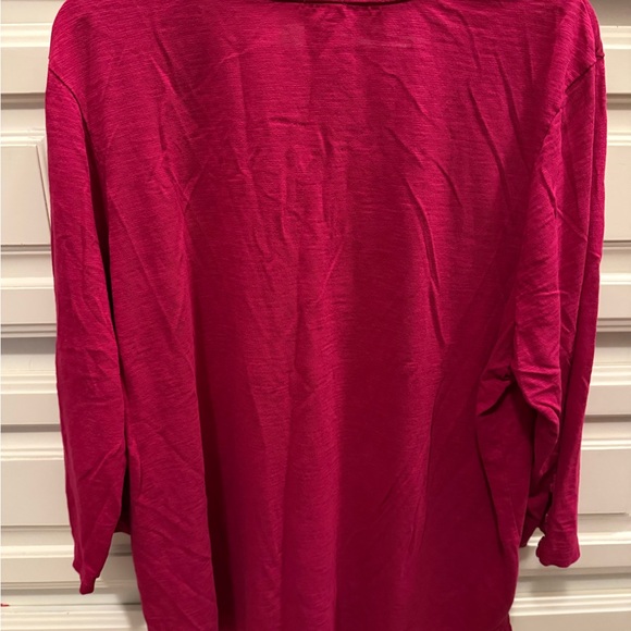 (2) Women's V-Neck pink & turquoise 3/4 Chico’s tops - Picture 2 of 6